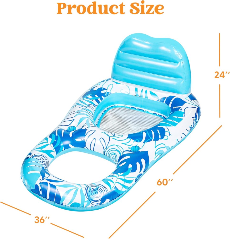 Inflatable Swimming Pool Floating Bed 60Lx36W