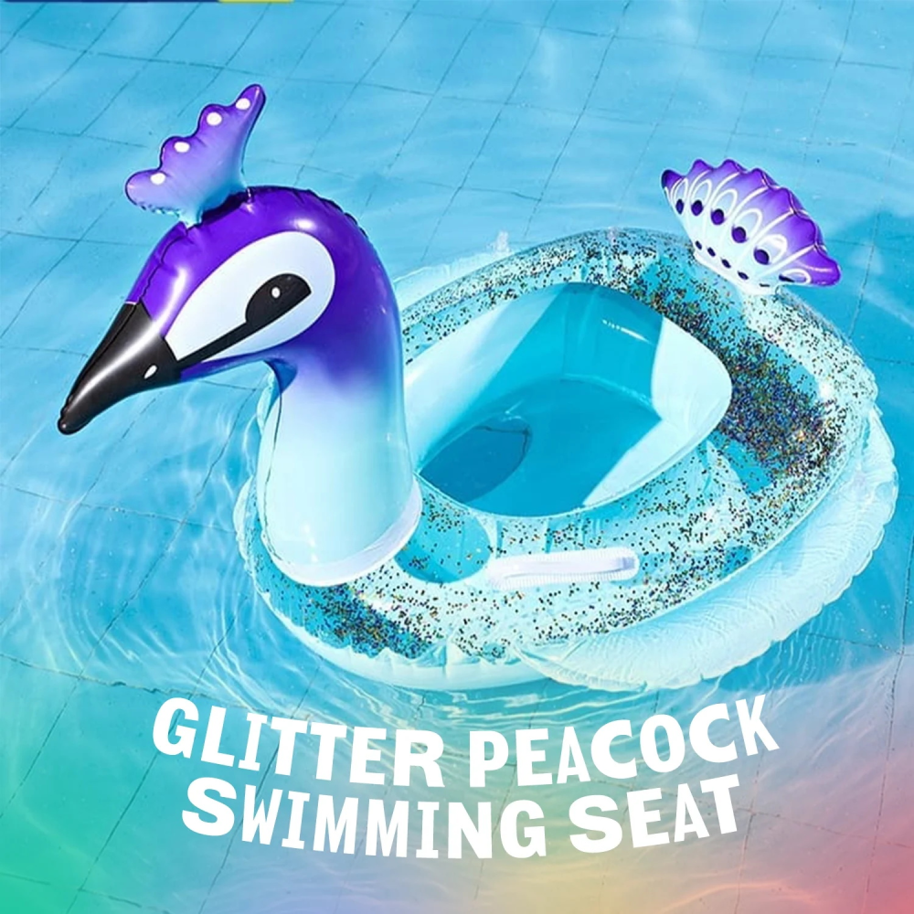 Olivia Inflatable Swim Ring Peacock Swimming Circle Pool Float 