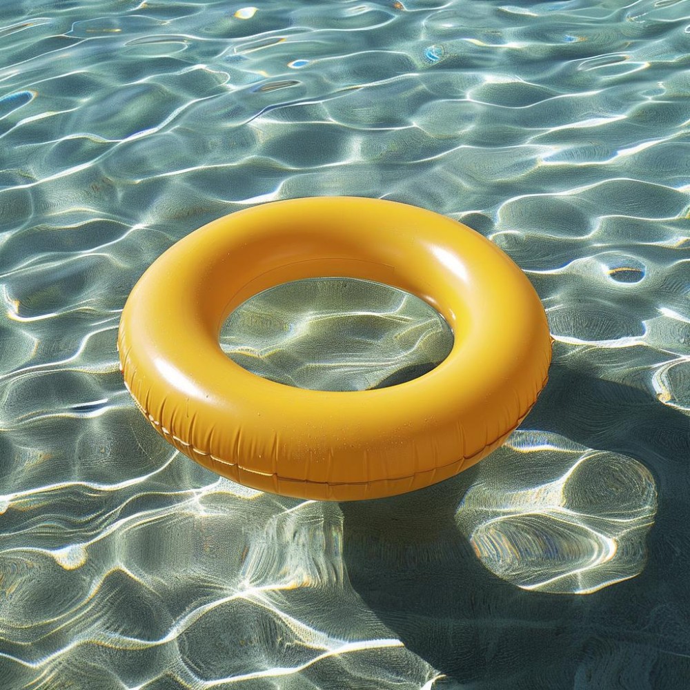 Premium Yellow Inflatable Life Ring – Ideal for Pool Safety and Summer Fun