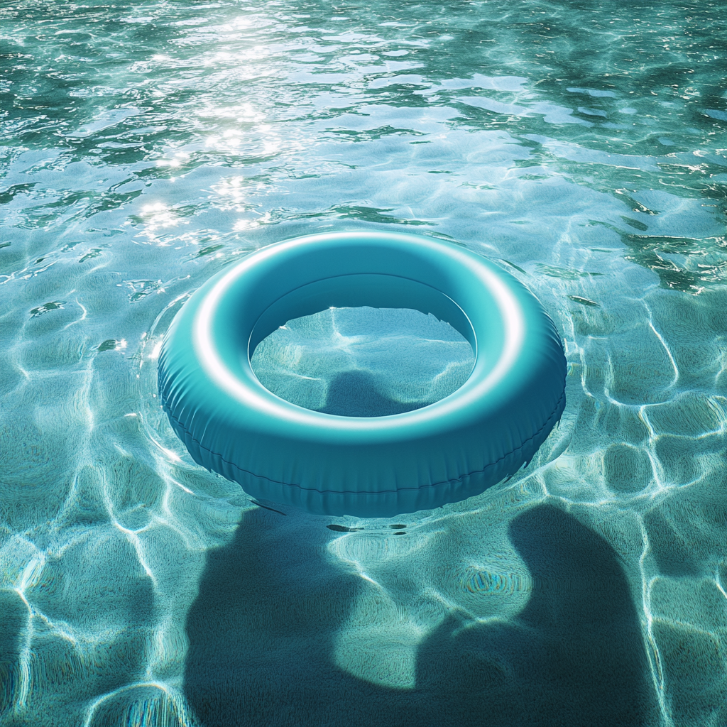 Blue Inflatable Swim Ring – Perfect for Pool Relaxation & Summer Fun