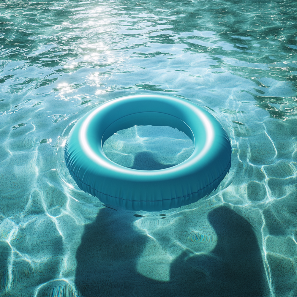 Blue Inflatable Swim Ring – Perfect for Pool Relaxation & Summer Fun